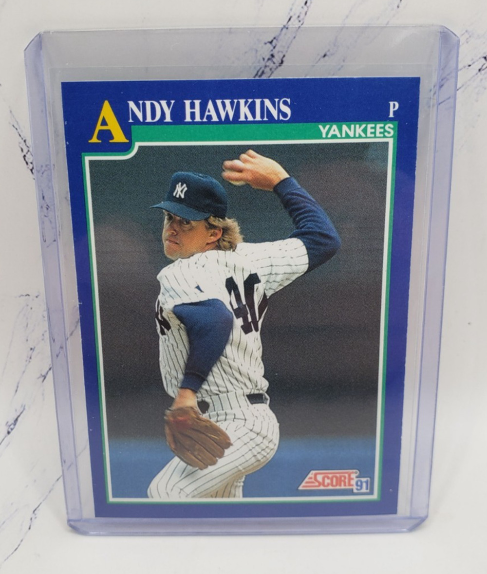 1991 Score Andy Hawkins New York Yankees Baseball Card